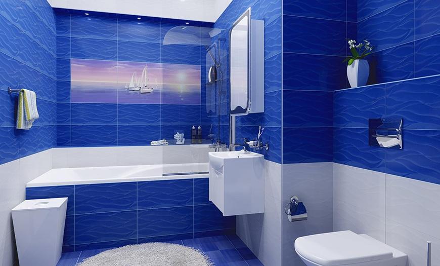 ванная в в синем цвете