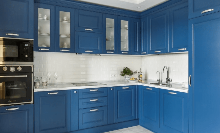 кухни синего цвета