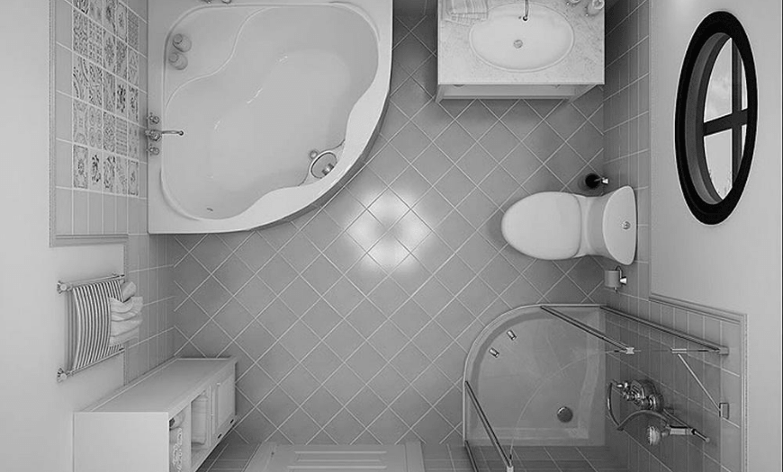 Фото дизайна маленькой совмещенной ванной комнаты