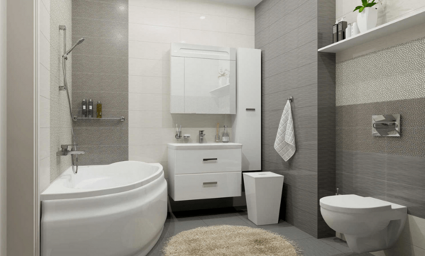 Дизайн белой ванной