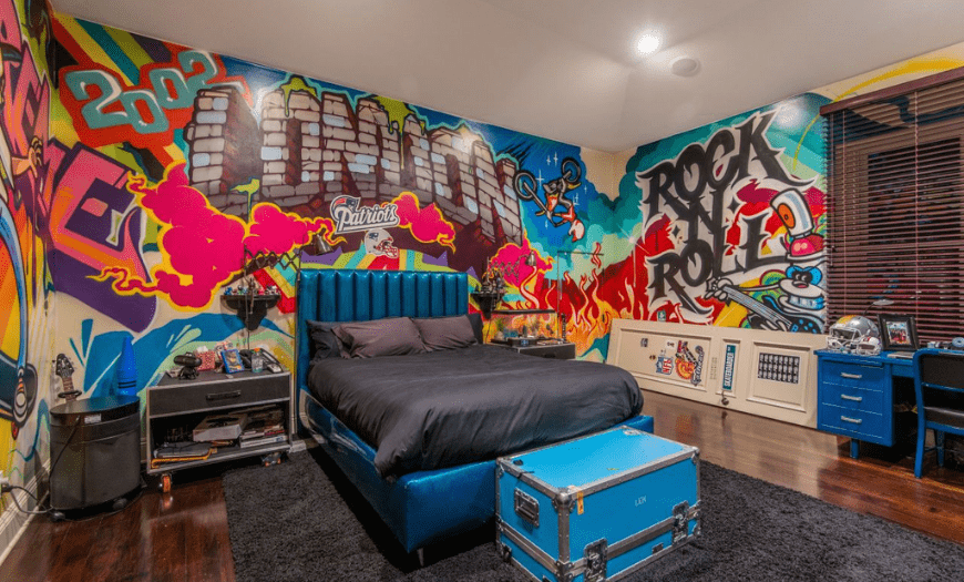 Стиль стрит-арт в дизайне подростковой комнаты