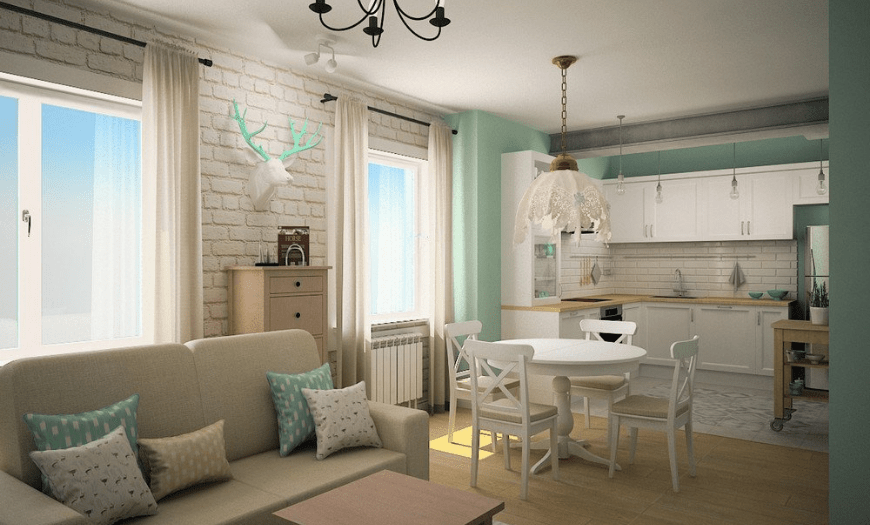 Дизайн кухни-гостиной [2022]: 230+ фото красивых интерьеров