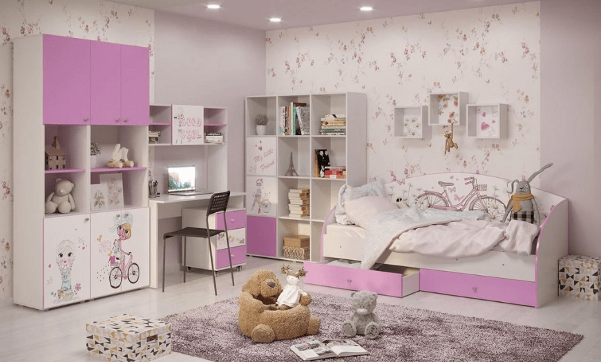 Интерьер для  комнаты девочки 5 лет