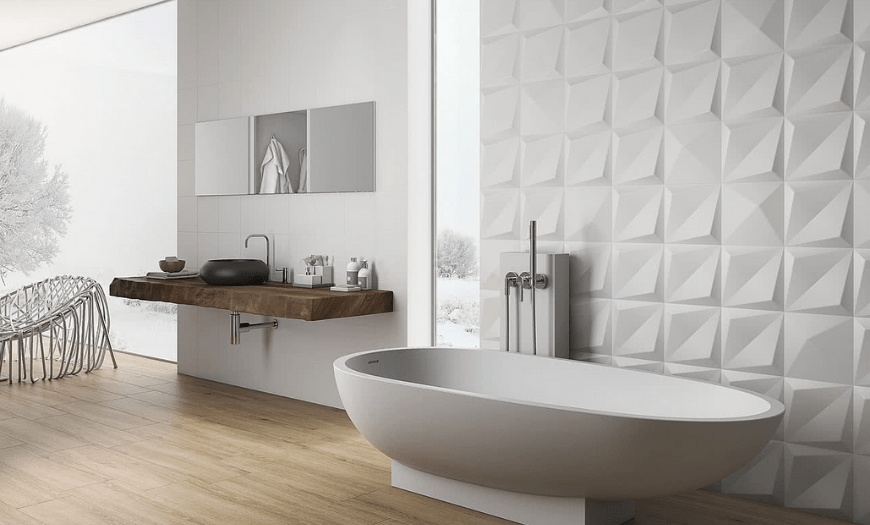 дизайн плитки в ванной