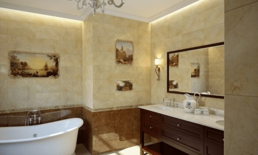 Плитка в ванной комнате - 130 фото дизайна, лучшие идеи отделки